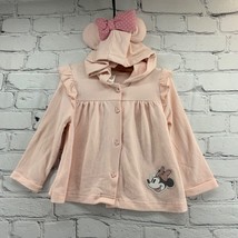 Disney Baby Hoodie Pale Pink Minnie Mouse sz 24 Mos Girl  - £8.92 GBP