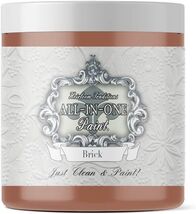 ALL-IN-ONE Paint, Brick (Burnt Cinnamon), 8 Fl Oz Sample. Durable cabine... - $31.73