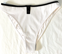 NWT TopShop White with Black Trim Bikini Bottom Size 8 - €8,94 EUR
