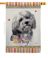 Havanese Happiness - Impressions Decorative House Flag H110185-BO - £32.67 GBP