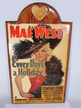 Vintage MAY WEST Every Days a Holiday Movie Poster Wood Wall Plaque 16&quot; ... - £23.29 GBP