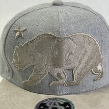 Sole Addiction California Republic Bear Beige Gray Hat Cap Snapback -Some Stains - £17.71 GBP