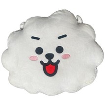 BT21 BTS K-POP RJ the Kind Alpaca Soft Stuffed Smiley Face Cushion 15&quot; x 14&quot; Tag - £20.95 GBP