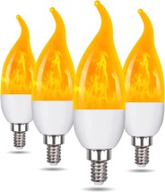 E12 LED Candelabra Flame Light Bulbs for Outdoor Use 3 Mode 1.2 Watt 1800K Warm  - £30.10 GBP