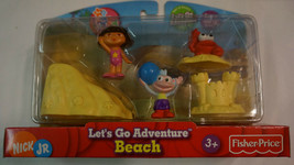 Dora the Explorer Nick Jr Fisher Price Let&#39;s Go Adventure Beach 5 Piece Pack - £7.86 GBP