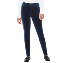 Well Worn Ladies&#39; Pant High-Rise Luxe Velvet Tapered Pant Size: 14/34, Blue - £27.62 GBP