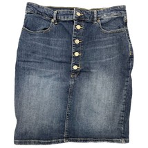 Banana Republic Denim Jean Skirt Size 10 Medium Blue Faded Mini Cotton S... - $14.39