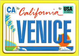 Postcard California Venice Beach License Plate Card 4 x 6 Inches - £3.95 GBP