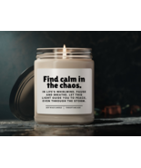 Find Calm in the Chaos 9oz Scented Soy Wax Candle - Peaceful Aromatherap... - $36.55 CAD