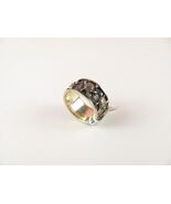 SWEET WIDE 925 STERLING SILVER RING WITH TURTLE ON IT Size 6 - €33,87 EUR