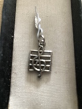 Music G Clef Staff Pendant  Approximately One Inch - £19.58 GBP