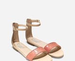 COLE HAAN Genevieve Flat Ankle Strap Coral Sandals  8 M New $170  - $34.61