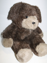 Full Body Dog Puppet 24&quot; Gray Brown Taupe Plush Soft Toy Stuffed Big Puppy - £37.89 GBP