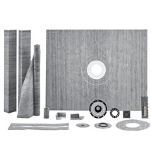 VEVOR Shower Curb Kit, 60&quot;x48&quot; Shower Pan Kit with 2&quot; PVC Central Flange... - £347.29 GBP