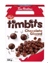 6 Boxes of Post Tim Hortons Timbits Chocolate Glazed Cereal 326g each - £33.21 GBP
