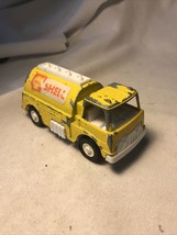 Vintage Tootsie Toy Shell Oil Co Tanker Truck 1970  Diecast Yellow - £9.38 GBP