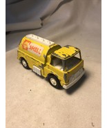 Vintage Tootsie Toy Shell Oil Co Tanker Truck 1970  Diecast Yellow - £9.34 GBP