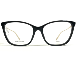 Marc Jacobs Eyeglasses Frames 436 807 Polished Black Gold Cat Eye 55-17-140 - £29.23 GBP