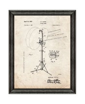 Guitar Stand Patent Print Old Look with Black Wood Frame - £19.71 GBP+