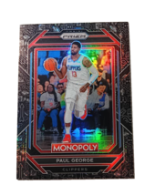 2022-23 Panini Prizm Monopoly Black Icons Paul George Card #38 CLIPPERS RARE SP - £3.08 GBP