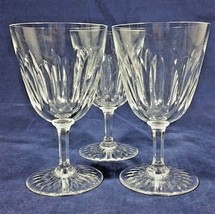 Vintage Baccarat Clear Crystal Stemware 6 Ounce Water Goblet Set of 3 Glasses - £213.32 GBP