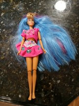 1990 1993 Mattel Hula Hair Teresa Doll Barbie With Pink Roses Shirt - £31.78 GBP