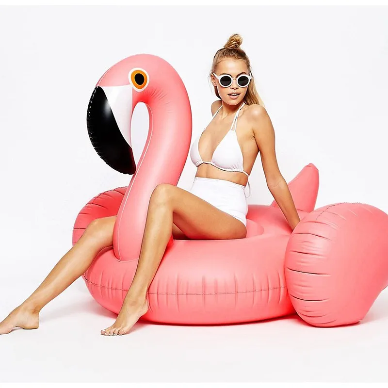 For Adult Pool 60 Inches Giant Inflatable Rose Gold Flamingo Swan Ride-on Summer - £40.91 GBP+