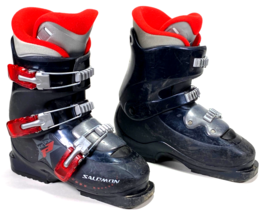 Salomon Performa T3 Mens Ski Boots - 276mm 23/23.5 - Black, Red, Dark Blue - $35.00