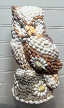 Vtg Handcrafted Sea Shell Folk Art Owl Statue Figurine - £16.08 GBP