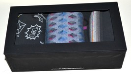 Bugatchi Men&#39;s 3 Pairs Cotton Socks Multi Color  Italy Size 10-13 - £33.79 GBP