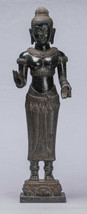 Antique Khmer Style Baphuon Lakshmi Statue / Devi Consort of Vishnu - 43cm/17&quot; - $979.09