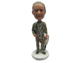 Custom Bobblehead Wild Life Hunter Showing Off Riffle And Catch Of The Day - Spo - £70.38 GBP