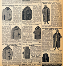 1901 Sheep Lined Duck Coats Reproduction Advertisement Sears Fashion DWV12D - $19.99