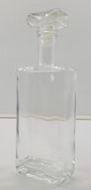 PV) Rectangular Glass Liquor Bottle Decanter With Stopper 10" - $9.89