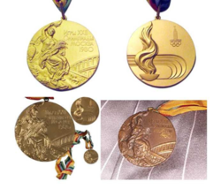 1984 Olympic Los Angeles Medals Set (Gold/Silver/Bronze) with Ribbons &amp; ... - £70.88 GBP