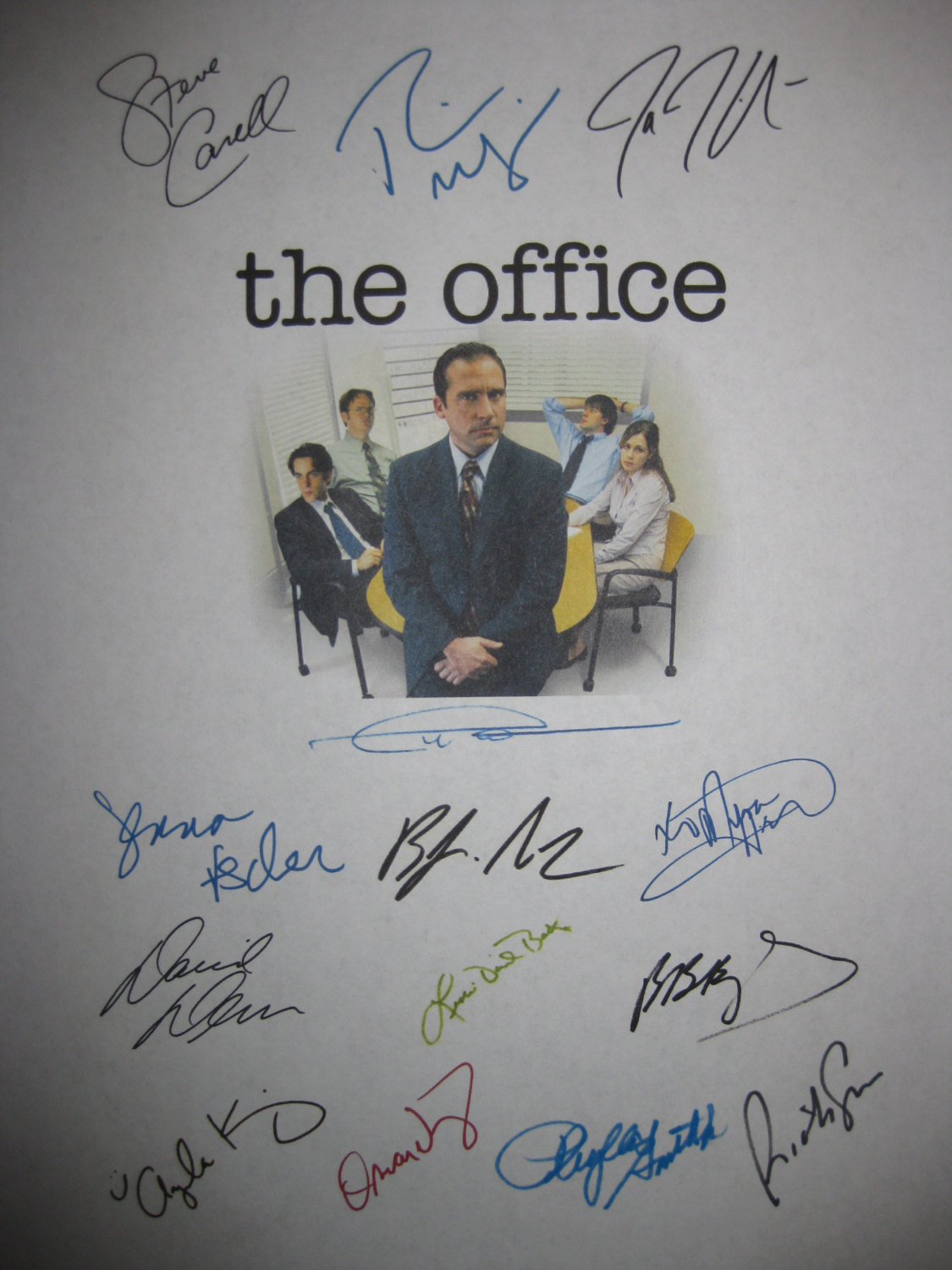 Primary image for The Office Signed Pilot Script Screenplay X14 Autographs Ricky Gervais Steve Car
