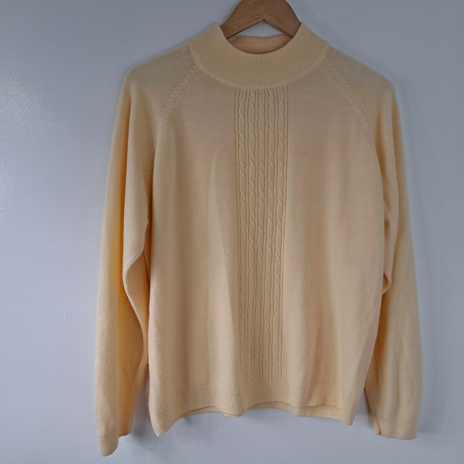 Primary image for Allison Daily Yellow Mock Neck Sweater Women's L