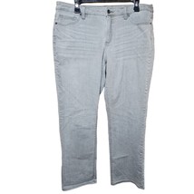 Grey Mid Rise Straight Jean Size 14 - £19.44 GBP