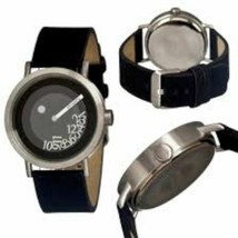 NEW Simplify SIM0501 Unisex The 500 Series Black/Silver Casual Leather Watch - £26.07 GBP