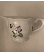 LENOX Lantana Spring Violets SAUCE GRAVY / CREAM Pitcher White Purple Flower USA