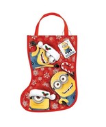 Despicable Me Minions Christmas Stocking Shaped Tote Bag 13&quot; x 9.5&quot; - £3.07 GBP
