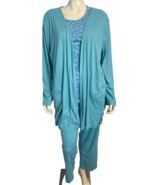 MukLuks Blue 3 Piece Pajama Set Size XL - $52.12 CAD