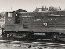Lehigh Valley Railroad LV #238 DS7 Locomotive Train B&amp;W Photo in Lehighton PA - £7.54 GBP