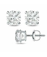 14K White Gold 0.50 CARAT H/I1 Round Cut Genuine Diamonds Stud Earrings - $466.57