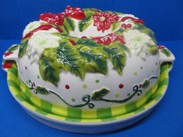 Temptations By Tara Tesher &quot;Wreath&quot; Ovenware Bundt Cake Pan And Underplate READ - £38.36 GBP