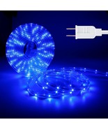 LED Rope Lights 16.4 Feet Blue Flat Flexible Strip Light Plug in Novelty... - £36.97 GBP