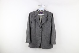 Vintage 90s Streetwear Womens 8 Distressed Wool 2 Button Blazer Suit Jac... - $749.65 MXN