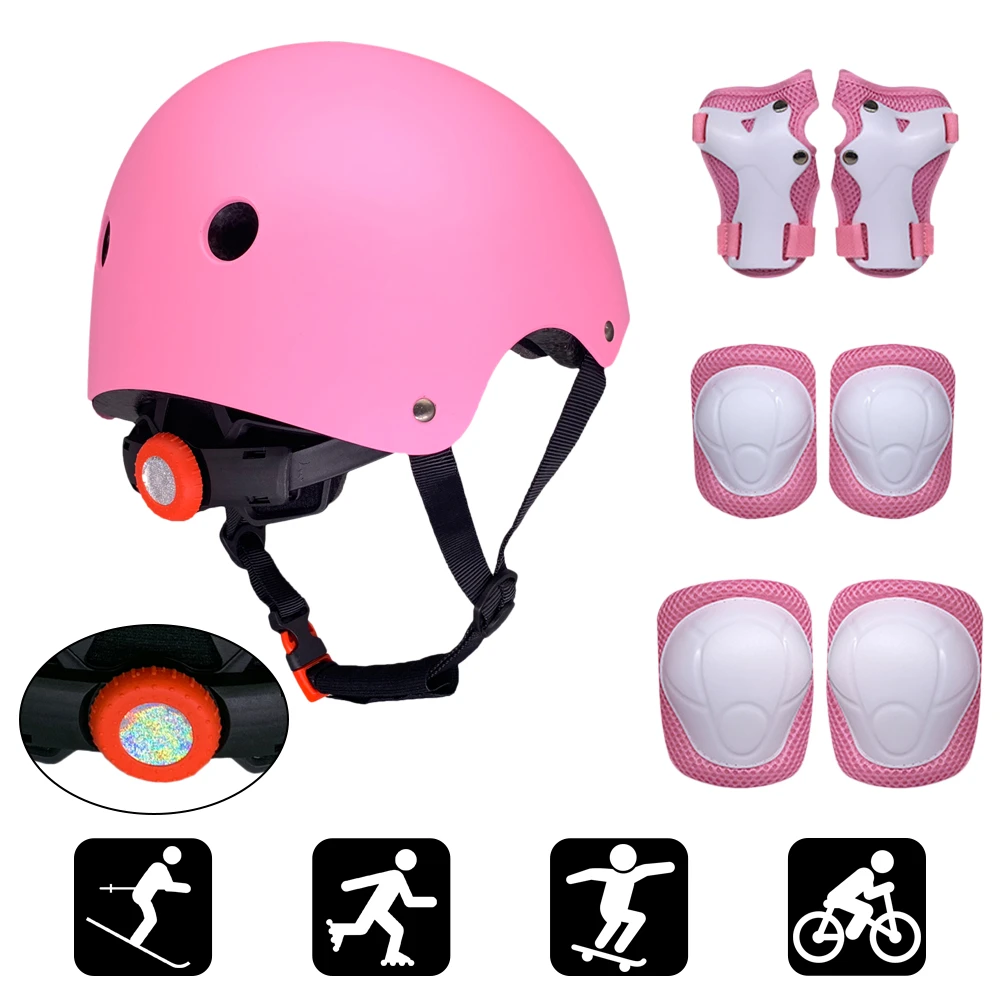 Lixada 7Pcs/Set Kids Children Roller Skating Skated Cycling Bike Bicycle Helmet  - £91.62 GBP