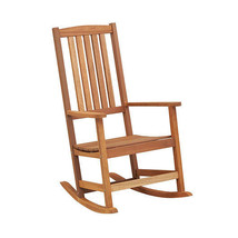 Patio Rocking Chair Ergonomic High-Back Outdoor Rocker with Smooth Rocki... - €148,83 EUR