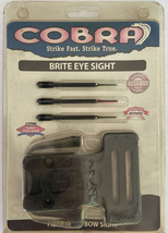 Cobra Brite Eye Fiber Optic Pin Sight C-467 NOS Archery 3 Color See Pics... - £25.55 GBP